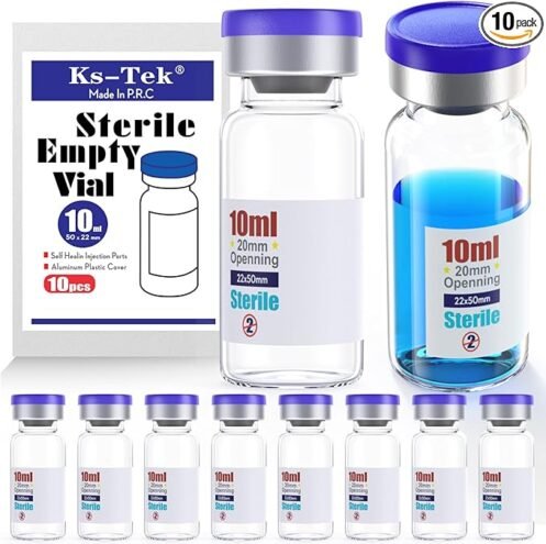 Sterile Empty Vials with Self Healing Injection Port
