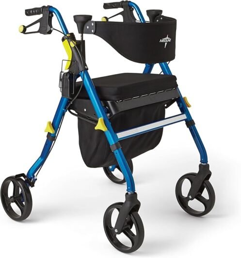 Premium Empower Folding Mobility Rollator Walker with Memory Foam Seat