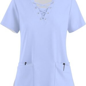 Scrubs Cross V Neck Blue