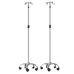IV Stands 2 Hooks 5 Legs Rolling