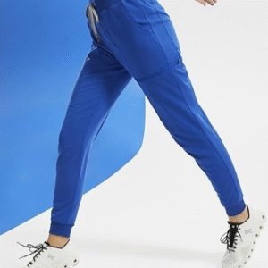 Blue High Rise Scrub Jogger
