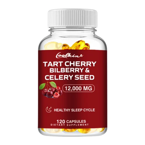 Tart Cherry Bilberry & Celery Seed - Balances Uric Acid Levels, Benefits Joints, Muscles, and Sleep Health - 120 Capsules - Image 7