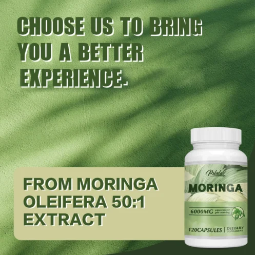 Moringa 6000mg - Support Immune System, Energy, Metabolism, Antioxidants - 120 Capsules - Image 4