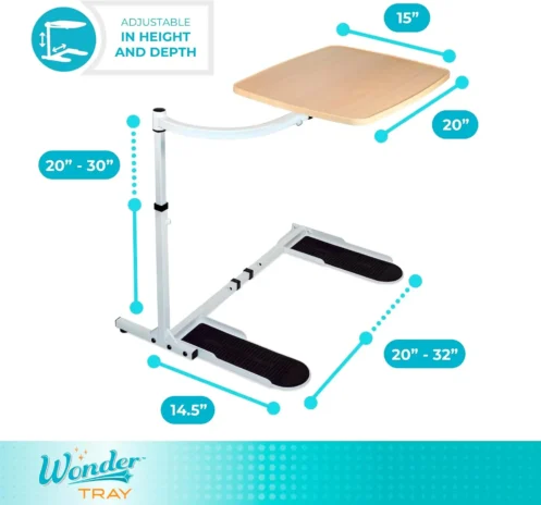 Adjustable Swivel Table, Large Laptop Stand, Couch Desk, Side Tables & Gaming Bench, TV-Trays for Eating on Couches - Image 6