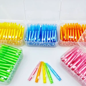60 Pcs/Box Telescopic Dental Interdental Brush 0.6-1.5Mm Cleaning Between Teeth Oral Care Orthodontic Tooth Floss Microbrush