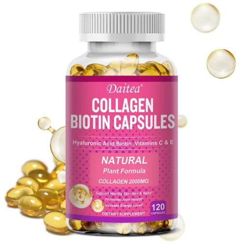 Collagen Biotin Supplement - Hyaluronic Acid Biotin Vitamin C E - Hair Skin Nails Joint Support Vegan Capsules - Image 7