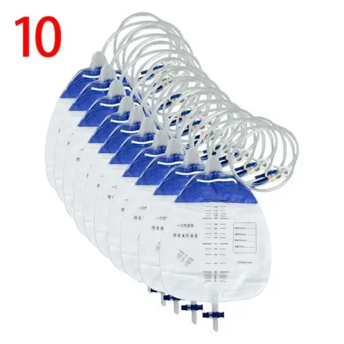 10 PCS Urinary Drainage Bags 1500ML Plastic With 48In Tube Drainage,Clips And Hanging Hook, Urine Bags With Anti-Reflux Chamber - Image 7