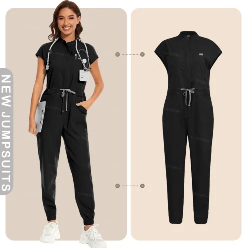 High-quality Beautician Gowns Medical Workwear Surgical Nursing Uniforms Pet Clinic Clothes Scrubs Uniforms Wholesale Jumpsuits - Image 9