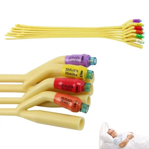 1pcs 2/3 Chamber Latex Catheter Silicone Coated Sterilized Urethral Catheter Male/Women/Children Urinary Catheter - Image 3