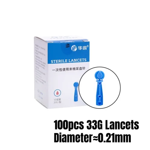 100pcs 23/26/28/30/33G Lancet Pen Adjustable Depth Blood Sampling Glucose Test Pen Lancing Device for Diabetics Blood Collect - Image 18