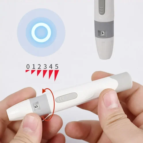 100pcs 23/26/28/30/33G Lancet Pen Adjustable Depth Blood Sampling Glucose Test Pen Lancing Device for Diabetics Blood Collect - Image 2