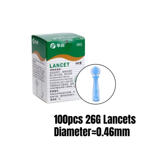 100pcs 23/26/28/30/33G Lancet Pen Adjustable Depth Blood Sampling Glucose Test Pen Lancing Device for Diabetics Blood Collect - Image 14