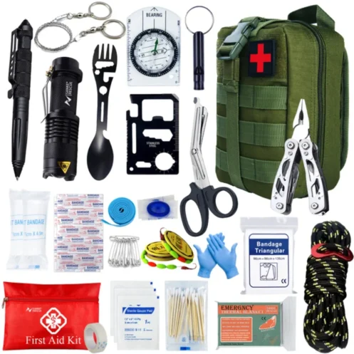 Survival First Aid Kit Survival Military Full Set Molle Outdoor Gear Emergency Kits Trauma Bag Camping Hiking IFAK Adventures - Image 8