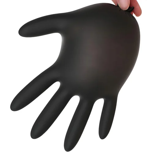 100Pack Black Disposable Nitrile Gloves for Housework PVC Latex-Free Anti-Static Gardening Pet Care Tattoo Work Oil-Proof - Image 4