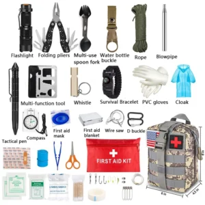 Emergency Kit Trauma Bag Outdoor Multifunction Camping Gear Survival Kit First Aid Kit SOS Wilderness Tactical Defense Equipment