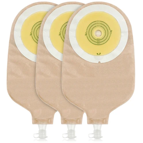 20pcs One Piece Urostomy Bags with Measuring Card can be cut Ostomy Bags for Ostomy Patient