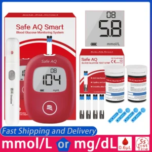 Blood Glucose Meter with Test Strips and Lancets