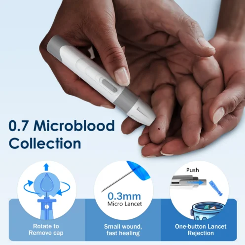 Linksun Blood Glucose Meter G-425-2 50/100 Test Strips Glucosemeter Digital Diabetes Testing Kit Blood Glucose Monitoring System - Image 5