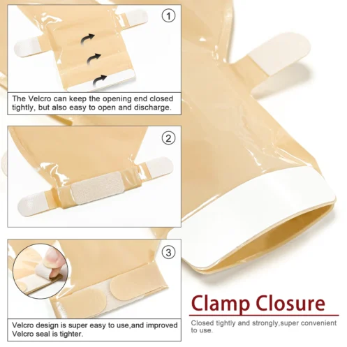 70mm 5Barriers/10Bags+5Barriers Ostomy Supplies Colostomy Bags Two Piece Drainable Pouches with hoop and look Stoma Care - Image 5