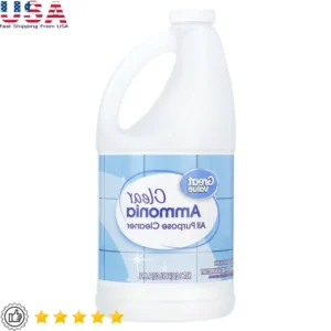 Clear Ammonia All-Purpose Cleaner Heavy Duty Cleaning Kitchen Bathroom Windows Floors Appliances Laundry 64oz Disposable Cleaner