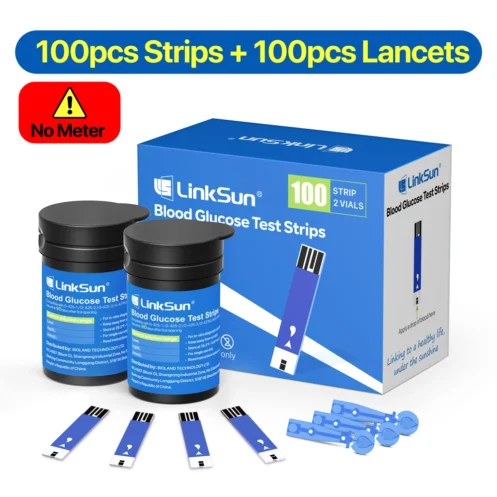 Linksun Blood Glucose Meter G-425-2 50/100 Test Strips Glucosemeter Digital Diabetes Testing Kit Blood Glucose Monitoring System - Image 11
