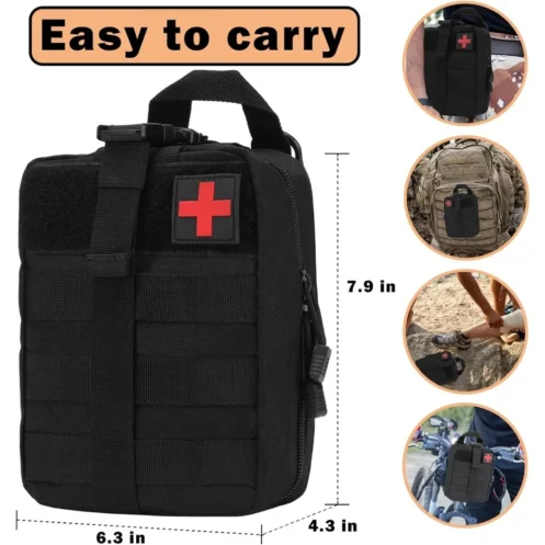 Tactical First Aid Kit 1000D Ifak Bag Tear-off Medical Bag Storage Bag Empty Small Medical Bag Molle EMT Bag - Image 3