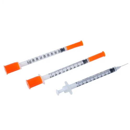 1ml Disposable Sterile Insulin Orange Cap Syringe pet - Image 5