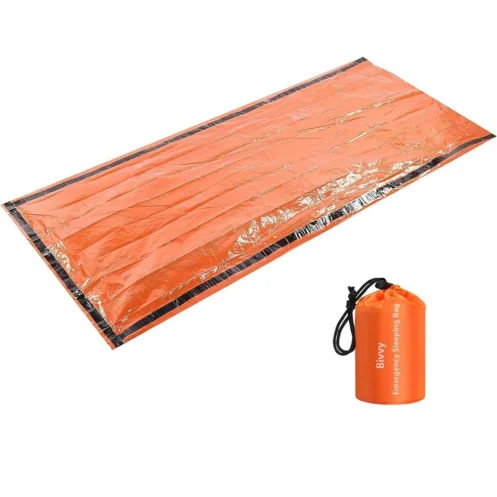 Emergency Sleeping Bag Ultra Waterproof Mylar Thermal Blankets Lightweight Survival Sleeping Bag Keep Warm for Camping Hiking - Image 7