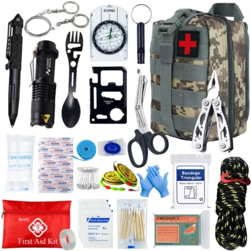 Survival First Aid Kit Survival Military Full Set Molle Outdoor Gear Emergency Kits Trauma Bag Camping Hiking IFAK Adventures - Image 9
