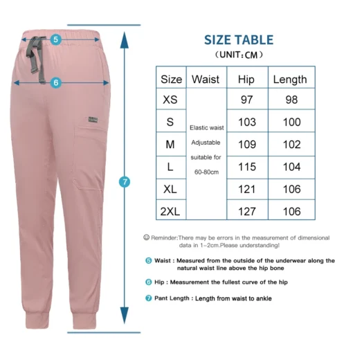 Unisex Jogger Pants Dentist Pants Solid Color Beauty Salon Nursing Men Jogging Pants Spa Uniform Pants Pet Medical Doctor Scrub - Image 6
