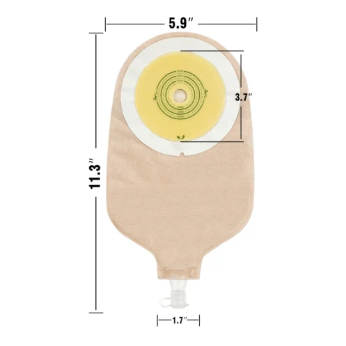 20pcs One Piece Urostomy Bags with Measuring Card can be cut Ostomy Bags for Ostomy Patient - Image 2