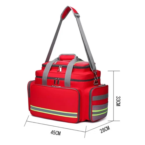 First Aid Medical Bag Outdoor Emergency Rescue Large Capacity Bag Empty Waterproof Reflective Oxford Multi-pocket Travel Bags - Image 3