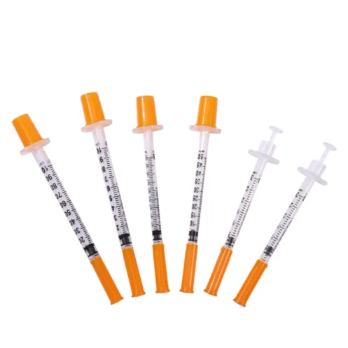 1ml Disposable Sterile Insulin Orange Cap Syringe pet - Image 6