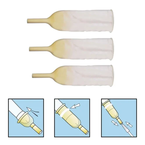 1set Disposable Male External Catheter Medical Sterilized Latex Catheter Incontinence Urinary Catheter Urine Collector Elderly - Image 3