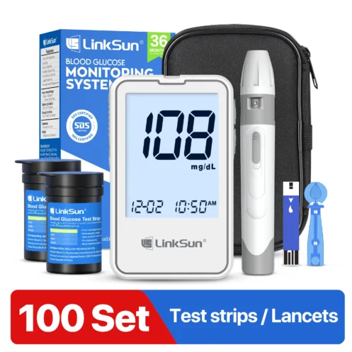 Linksun Blood Glucose Meter G-425-2 50/100 Test Strips Glucosemeter Digital Diabetes Testing Kit Blood Glucose Monitoring System - Image 7