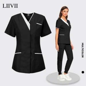 New Medical Surgical Clothes Doctor Uniforms Beauty Salon Pharmacy Workwear Hospital Scrubs Top Dentistry Overalls Nurse Uniform