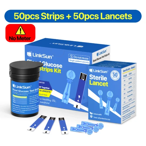 Linksun Blood Glucose Meter G-425-2 50/100 Test Strips Glucosemeter Digital Diabetes Testing Kit Blood Glucose Monitoring System - Image 10