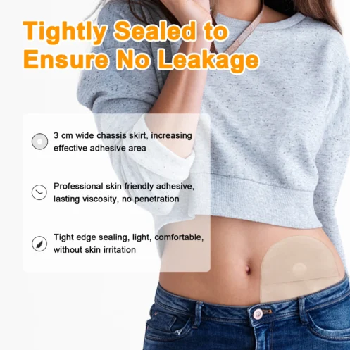 20pcs One Piece Urostomy Bags with Hoop and Look Ostomy Bags for Ostomy Patient - Image 5