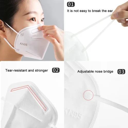 10 Pcs Mascarilla fpp2 homologada Face masks ffp2 mask Reusable ce certified KN95 Mascarillas Mouth Mask Protective Black Mask - Image 3