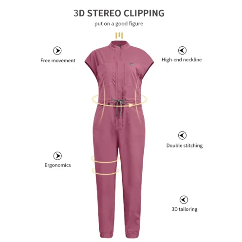 High-quality Beautician Gowns Medical Workwear Surgical Nursing Uniforms Pet Clinic Clothes Scrubs Uniforms Wholesale Jumpsuits - Image 5