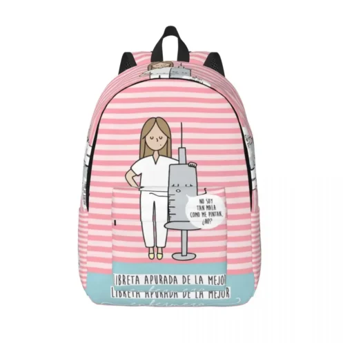 Proud To Be A Nurse Canvas Backpacks for Women Men School College Student Bookbag Fits 15 Inch Laptop Health Care Nursing Bags - Image 21