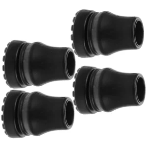 4 Pcs Anti Skid Cane Tips Walking Stick Plastic Ends Crutch Covers Trekking Pole Heads Replacement Durable Pvc Wear Resistant