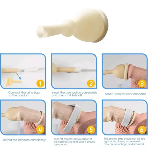 1set Disposable Male External Catheter Medical Sterilized Latex Catheter Incontinence Urinary Catheter Urine Collector Elderly - Image 5