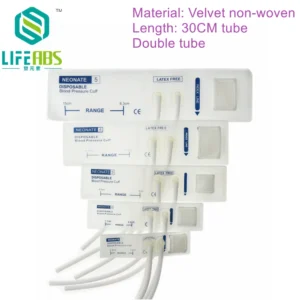 5 Size of Arm Blood Pressure Cuffs Neonate Disposable Nibp Cuff Double Tube Tpu Cuffs for Neonatal Monitor