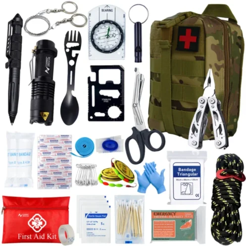 Survival First Aid Kit Survival Military Full Set Molle Outdoor Gear Emergency Kits Trauma Bag Camping Hiking IFAK Adventures - Image 11