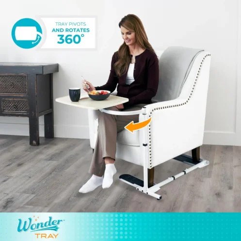 Adjustable Swivel Table, Large Laptop Stand, Couch Desk, Side Tables & Gaming Bench, TV-Trays for Eating on Couches - Image 5