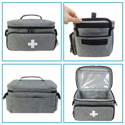 Home Family First Aid Kit Bag Large Capacity Medicine Organizer Box Storage Bag Travel Survival Emergency Empty Portable Home F - Image 5