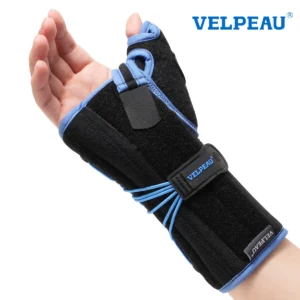 VELPEAU Wrist Brace with Thumb Splint for Carpal Tunnel Syndrome Drawstring Wrist Support for Fracture, Sprain and Tenosynovitis