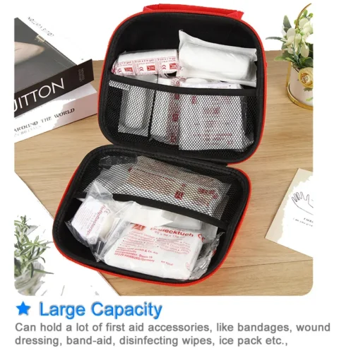 High Quality Home Portable Waterproof First Aid Kit Red EVA Bag For Family Or Travel Emergency Medical Treatment - Image 3