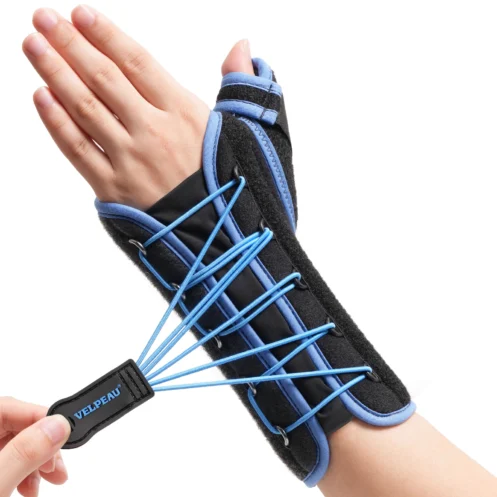 VELPEAU Wrist Brace with Thumb Splint for Carpal Tunnel Syndrome Drawstring Wrist Support for Fracture, Sprain and Tenosynovitis - Image 8